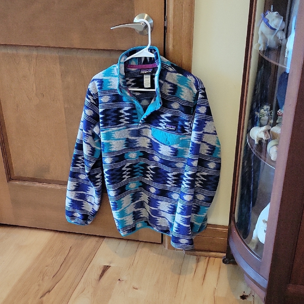 Patagonia Synchilla Teal and Purple Fleece